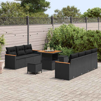 Tuin Sofa Set Met Kussen Met Opslag 10 Pcs Poly Riet