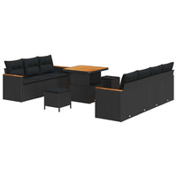 Tuin Sofa Set Met Kussen Met Opslag 10 Pcs Poly Riet