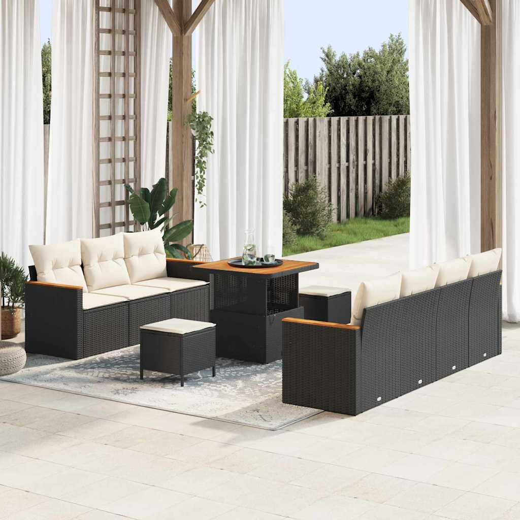 Tuin Sofa Set Met Kussen Met Opslag 10 Pcs Poly Riet