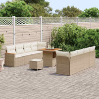 Tuin Sofa Set Met Kussen Met Opslag 11 Pcs Poly Riet