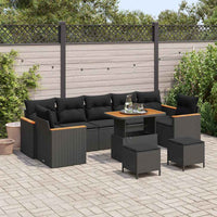 Tuin Sofa Set Met Kussen 10 Pcs 90 X 55 X 71 Cm Poly Riet