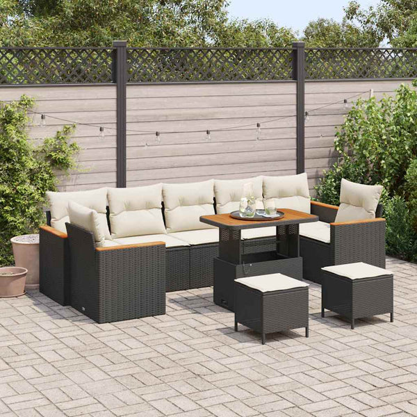 Tuin Sofa Set Met Kussen 10 Pcs 90 X 55 X 71 Cm Poly Riet