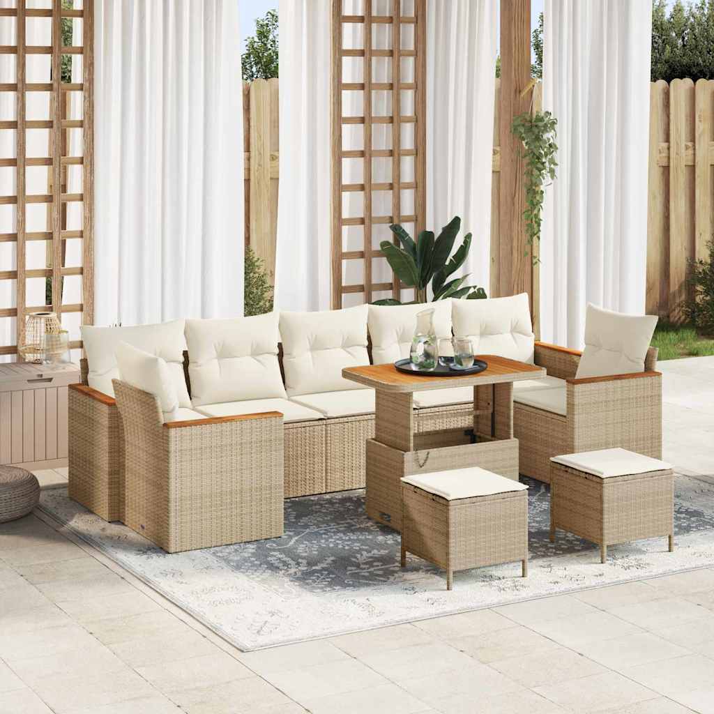 Tuin Sofa Set Met Kussen 10 Pcs 90 X 55 X 71 Cm Poly Riet