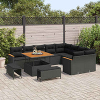 Tuin Sofa Set Met Kussen Met Opslag 12 Pcs Poly Riet