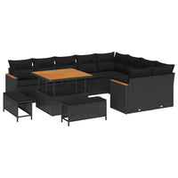 Tuin Sofa Set Met Kussen Met Opslag 12 Pcs Poly Riet
