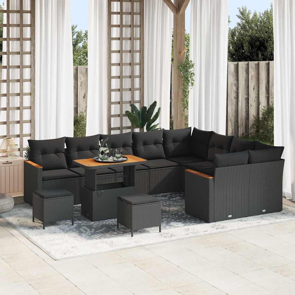 Tuin Sofa Set Met Kussen Met Opslag 12 Pcs Poly Riet
