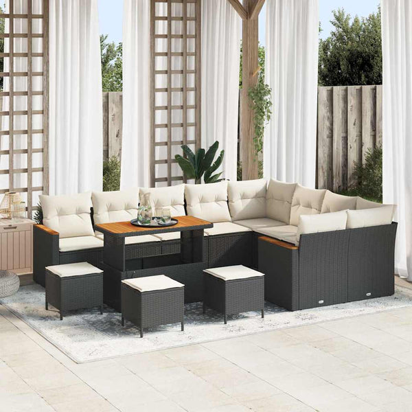 Tuin Sofa Set Met Kussen Met Opslag 12 Pcs Poly Riet