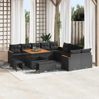 Tuin Sofa Set Met Kussen Met Opslag 13 Pcs Poly Riet
