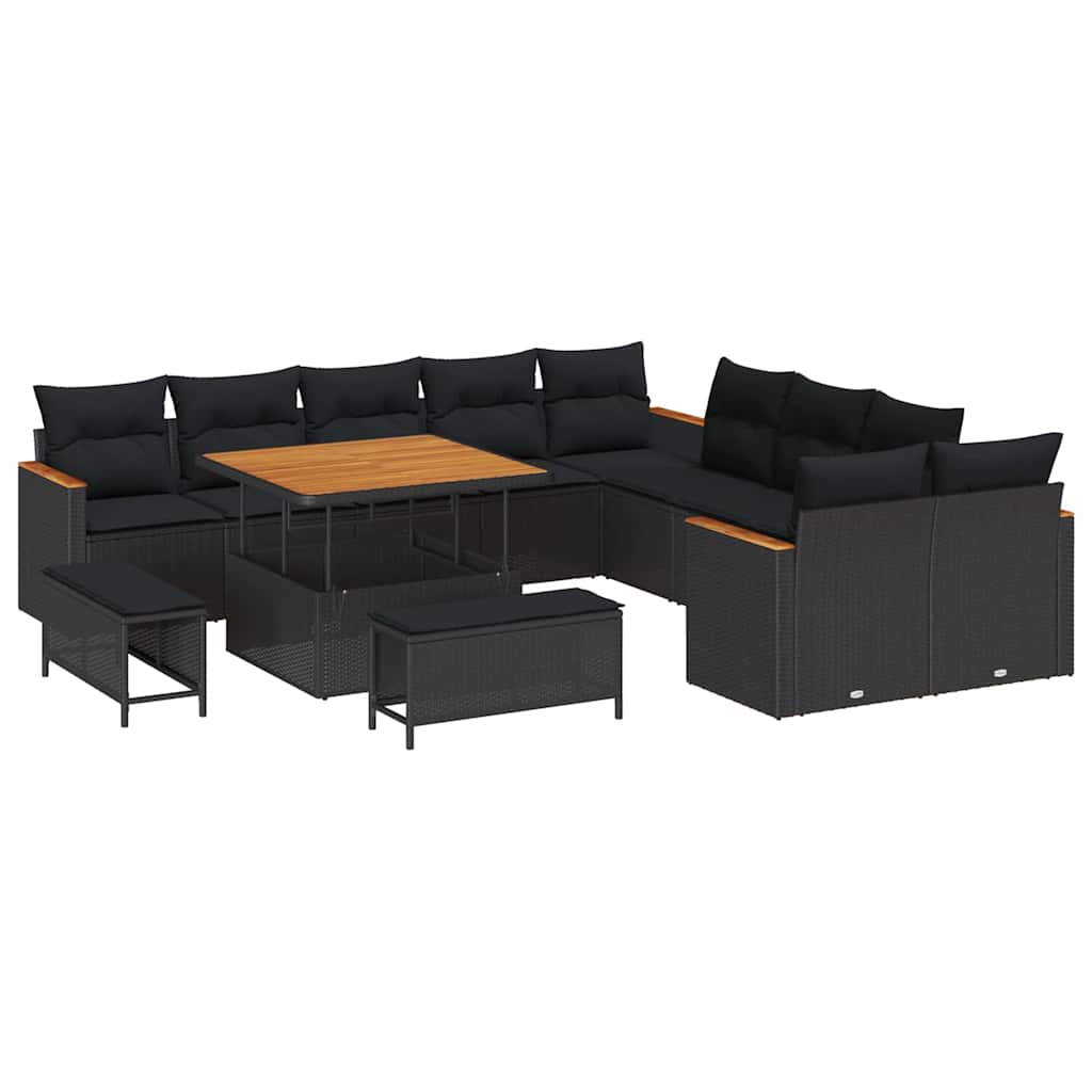 Tuin Sofa Set Met Kussen Met Opslag 13 Pcs Poly Riet