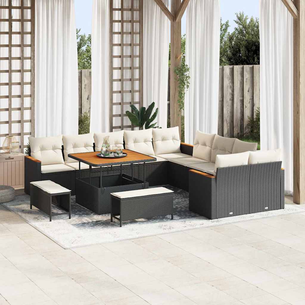 Tuin Sofa Set Met Kussen Met Opslag 13 Pcs Poly Riet