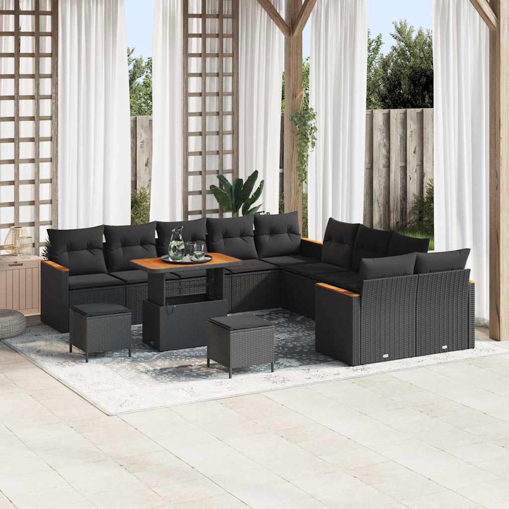 Tuin Sofa Set Met Kussen Met Opslag 13 Pcs Poly Riet