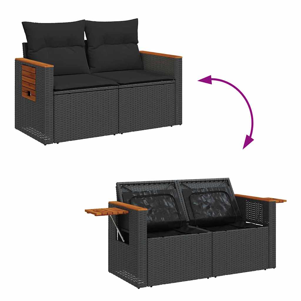 Tuin Sofa Set Met Kussen Met Opslag 8 Pcs Poly Riet
