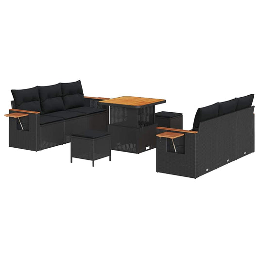 Tuin Sofa Set Met Kussen Met Opslag 9 Pcs Poly Riet