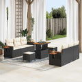 Tuin Sofa Set Met Kussen Met Opslag 9 Pcs Poly Riet