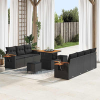 Tuin Sofa Set Met Kussen Met Opslag 10 Pcs Poly Riet