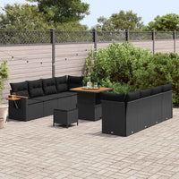 Tuin Sofa Set Met Kussen Met Opslag 11 Pcs Poly Riet