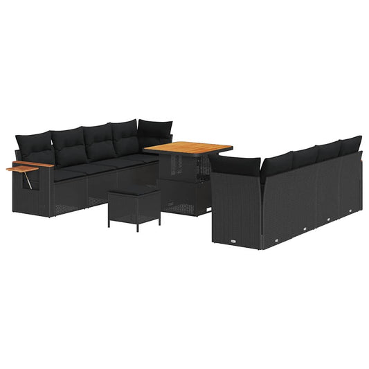 Tuin Sofa Set Met Kussen Met Opslag 11 Pcs Poly Riet