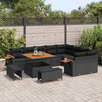 Tuin Sofa Set Met Kussen Met Opslag 12 Pcs Poly Riet