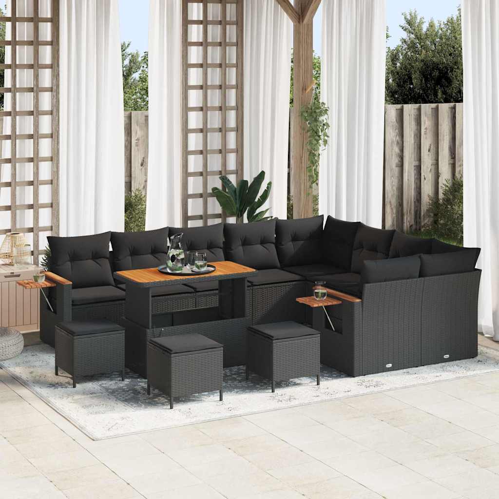Tuin Sofa Set Met Kussen Met Opslag 12 Pcs Poly Riet