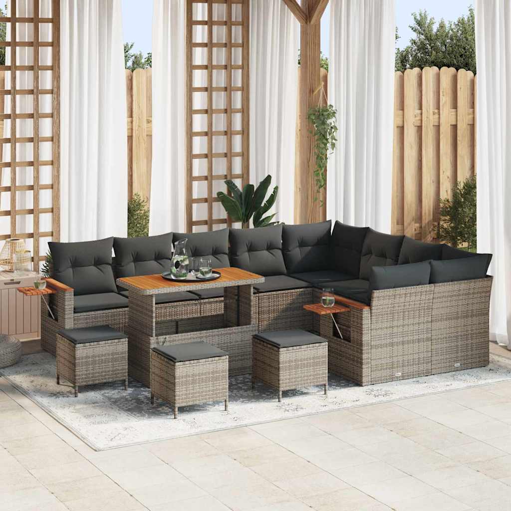 Tuin Sofa Set Met Kussen Met Opslag 12 Pcs Poly Riet