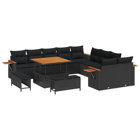Tuin Sofa Set Met Kussen Met Opslag 13 Pcs Poly Riet