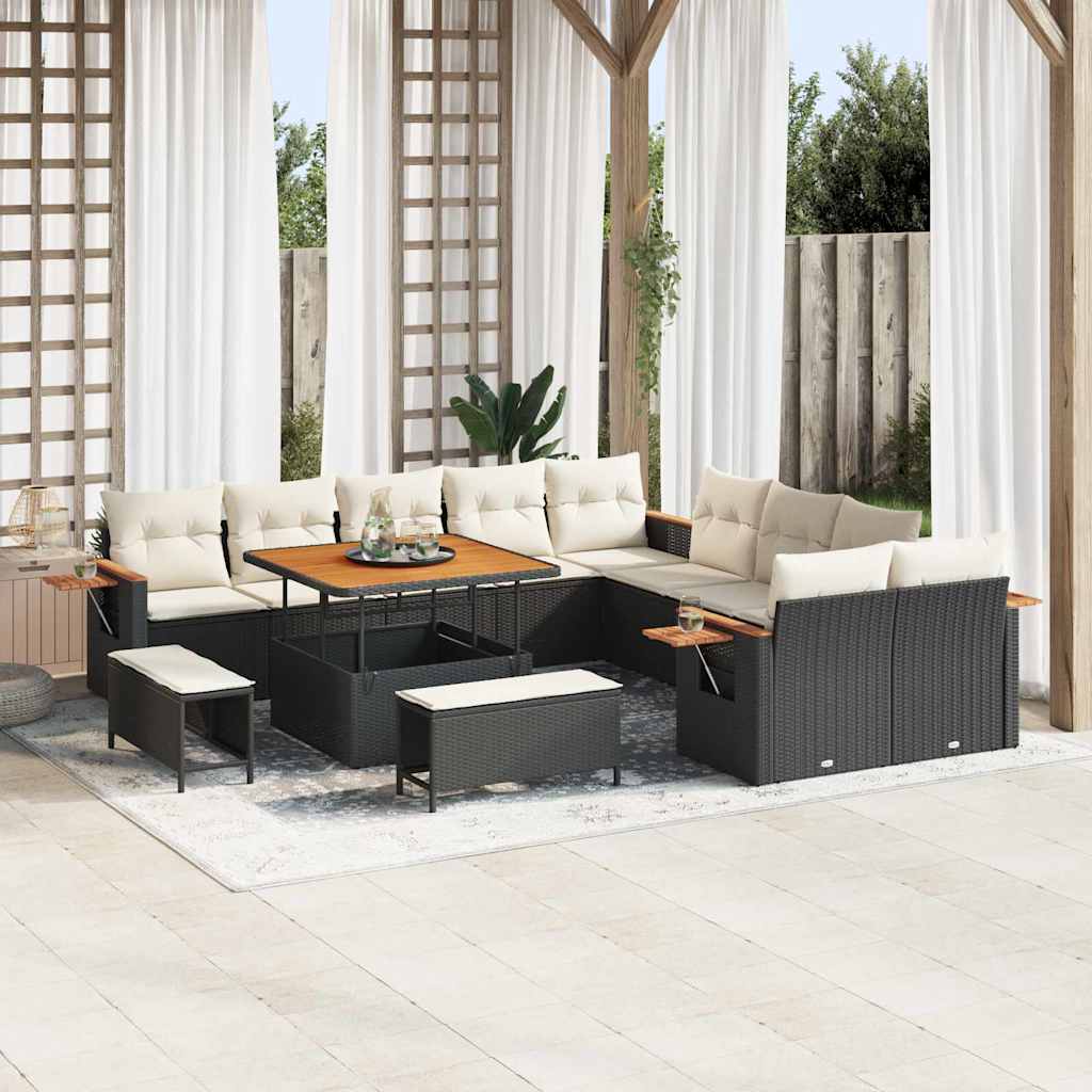 Tuin Sofa Set Met Kussen Met Opslag 13 Pcs Poly Riet