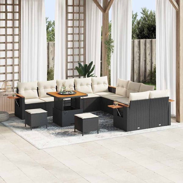Tuin Sofa Set Met Kussen Met Opslag 13 Pcs Poly Riet