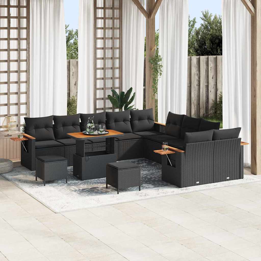 Tuin Sofa Set Met Kussen Met Opslag 13 Pcs Poly Riet