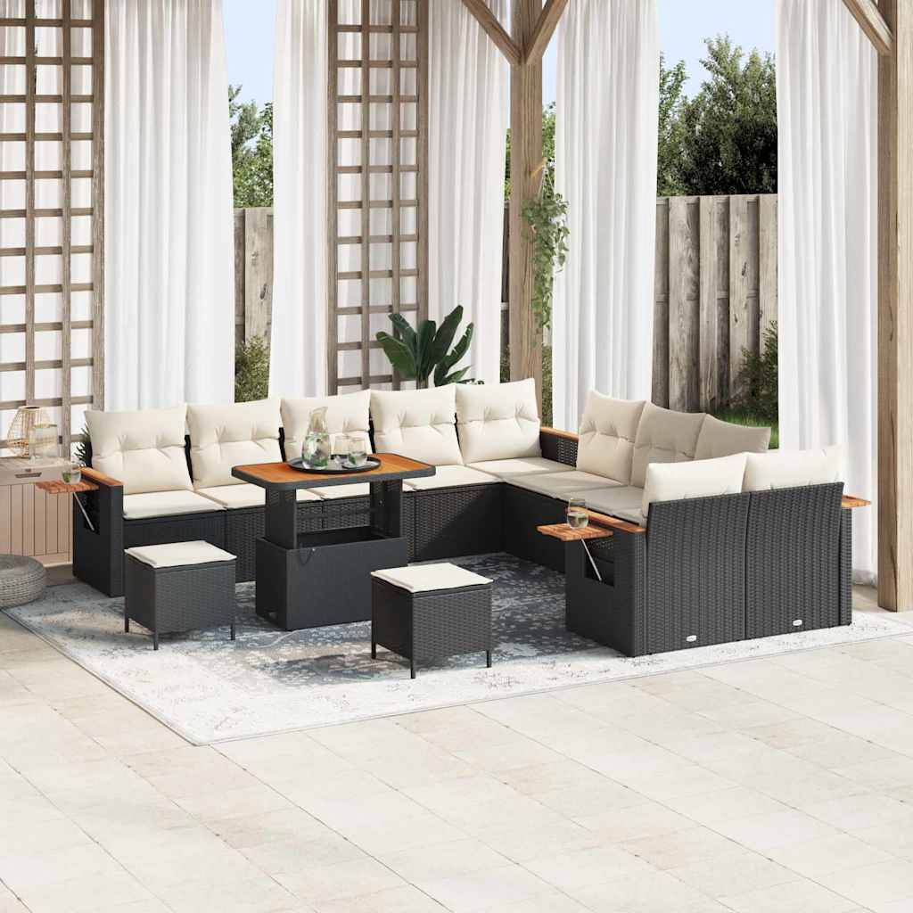 Tuin Sofa Set Met Kussen Met Opslag 13 Pcs Poly Riet