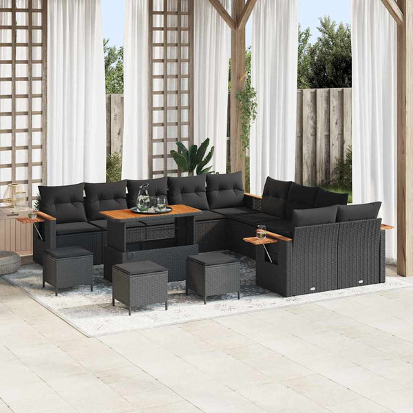 Tuin Sofa Set Met Kussen Met Opslag 13 Pcs Poly Riet