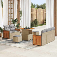 Tuin Sofa Set Met Kussen Met Opslag 8 Pcs Poly Riet