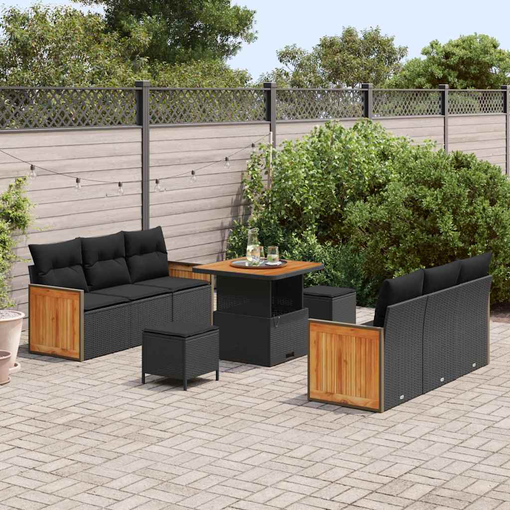 Tuin Sofa Set 9 Pcs 80 X 80 X 71 Cm Poly Rattan