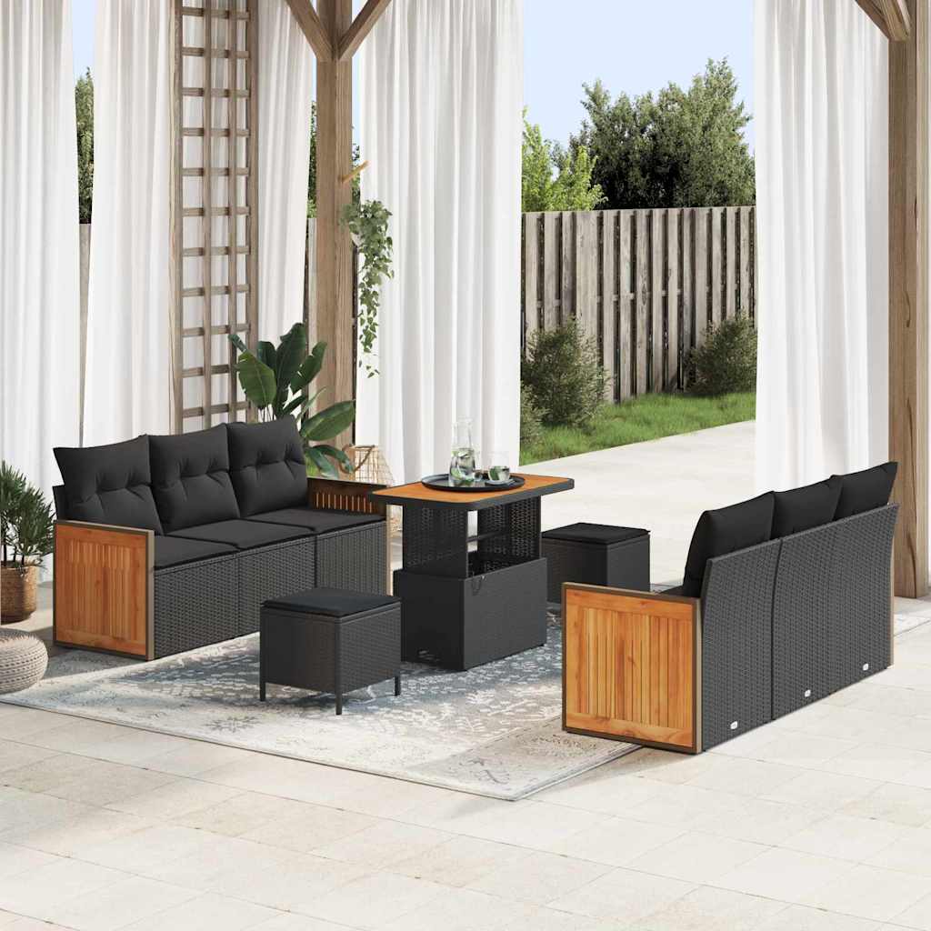 Tuin Sofa Set 9 Pcs 80 X 80 X 71 Cm Poly Rattan