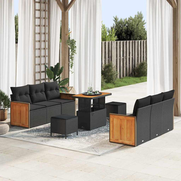 Tuin Sofa Set 9 Pcs 80 X 80 X 71 Cm Poly Rattan
