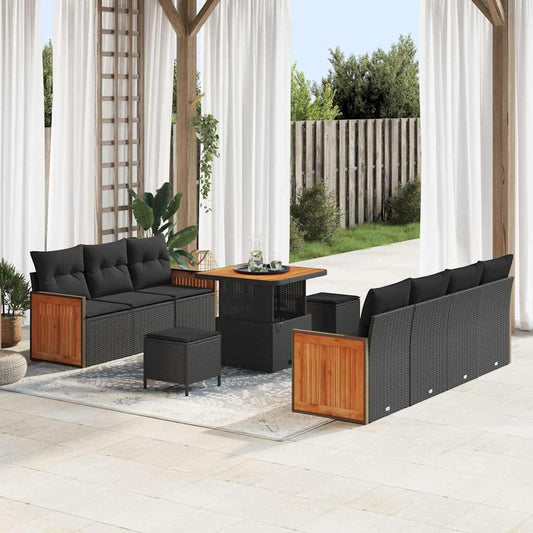 Tuin Sofa Set 10 Pcs En Bruin 80 X 80 X 71 Cm Poly Rattan