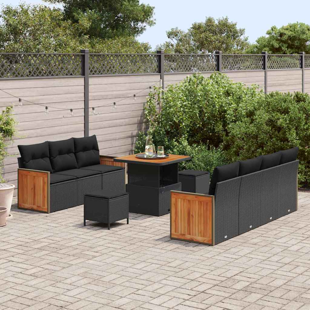 Tuin Sofa Set 10 Pcs En Bruin 80 X 80 X 71 Cm Poly Rattan
