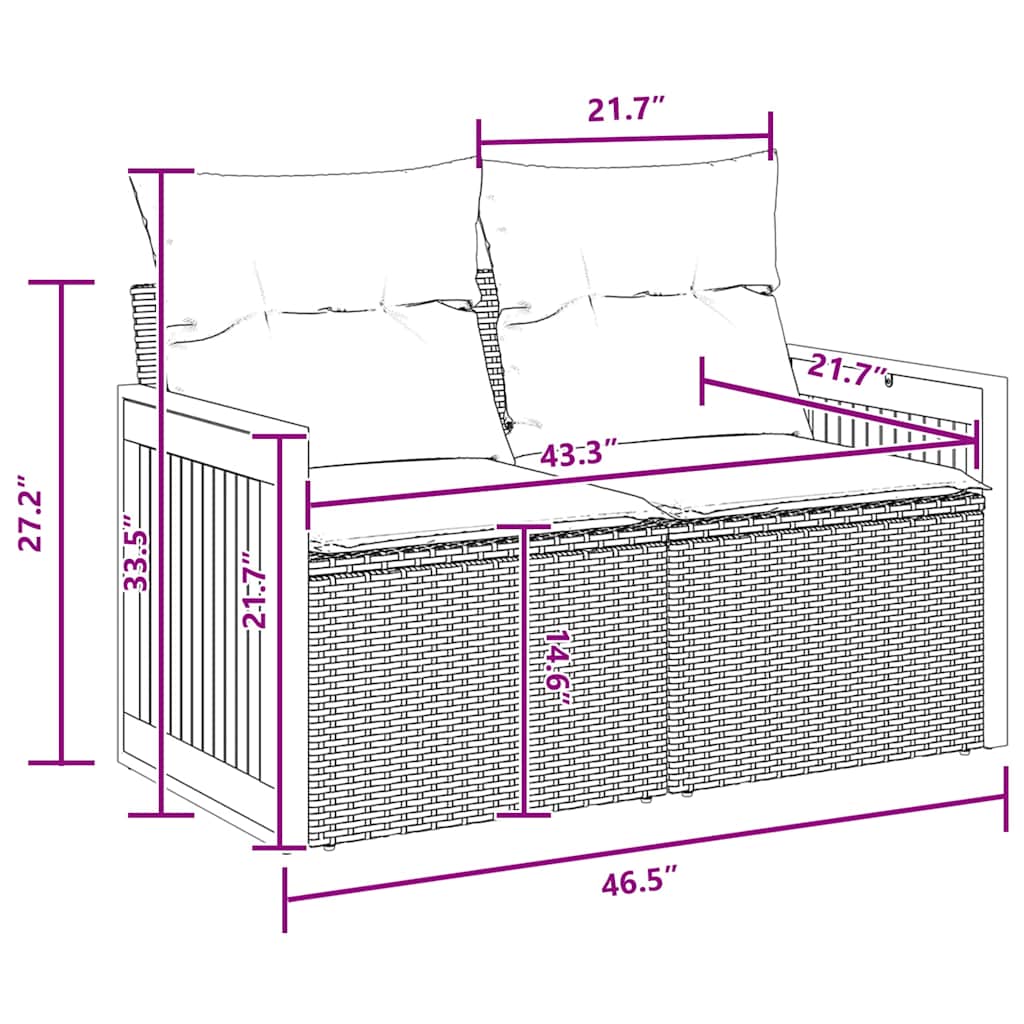 Tuin Sofa Set 10 Pcs En Bruin 80 X 80 X 71 Cm Poly Rattan