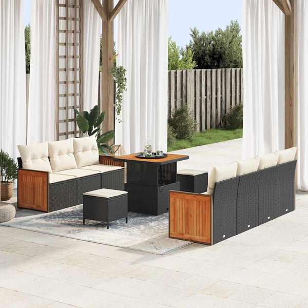 Tuin Sofa Set 10 Pcs En Bruin 80 X 80 X 71 Cm Poly Rattan
