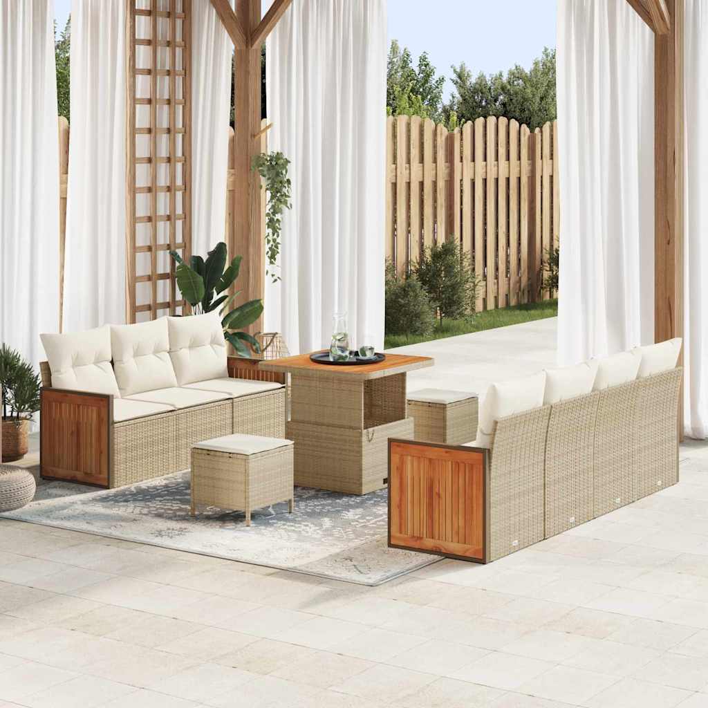 Tuin Sofa Set 10 Pcs En Bruin 80 X 80 X 71 Cm Poly Rattan