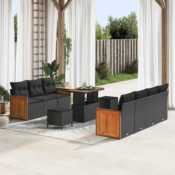 Tuin Sofa Set 10 Pcs En Bruin 80 X 80 X 71 Cm Poly Rattan