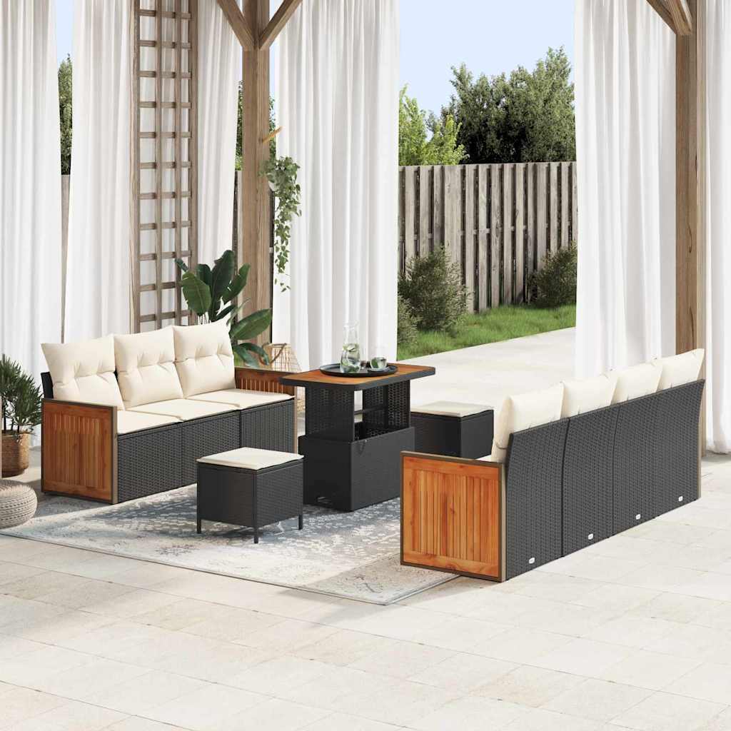 Tuin Sofa Set 10 Pcs En Bruin 80 X 80 X 71 Cm Poly Rattan
