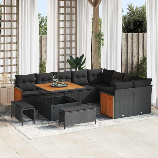 Tuin Sofa Set 12 Pcs 100 X 100 X 71 Cm Poly Rattan