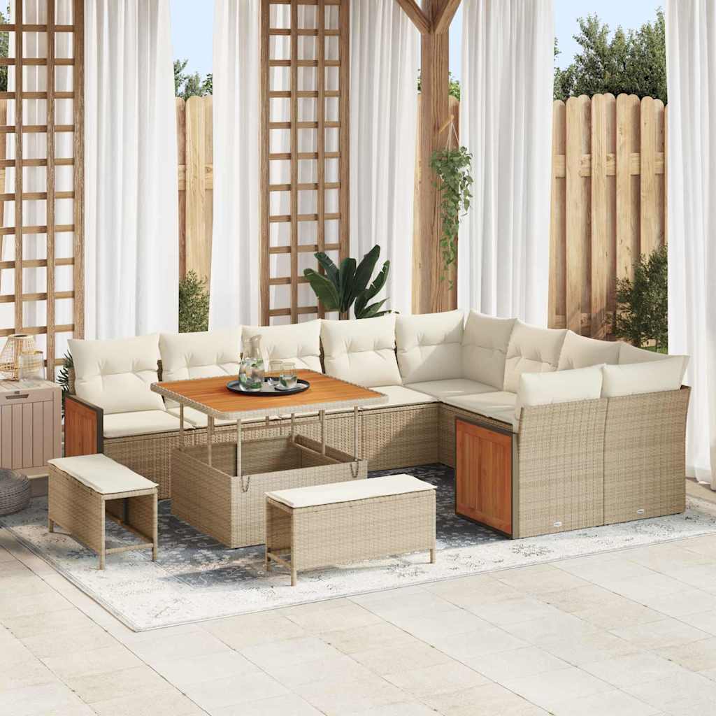 Tuin Sofa Set 12 Pcs 100 X 100 X 71 Cm Poly Rattan