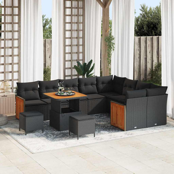 Tuin Sofa Set 12 Pcs 100 X 100 X 71 Cm Poly Rattan