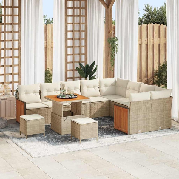 Tuin Sofa Set 12 Pcs 100 X 100 X 71 Cm Poly Rattan