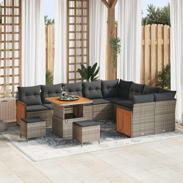Tuin Sofa Set 12 Pcs 100 X 100 X 71 Cm Poly Rattan