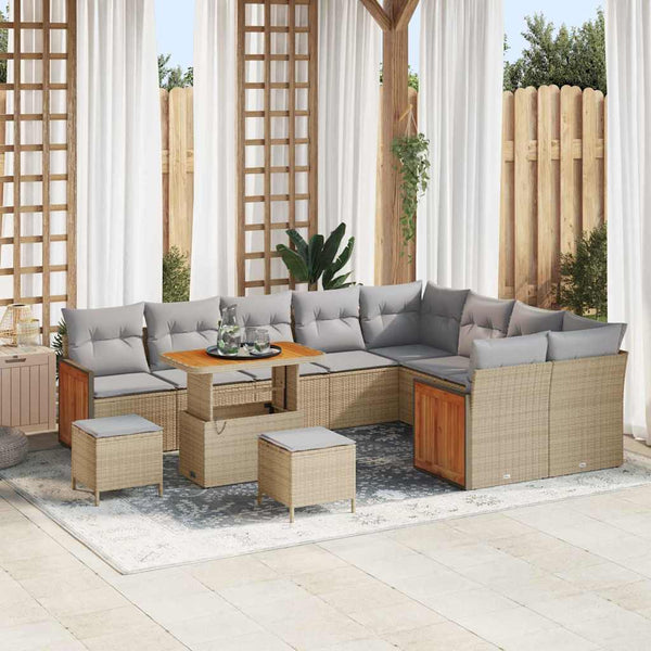 Tuin Sofa Set 12 Pcs 100 X 100 X 71 Cm Poly Rattan