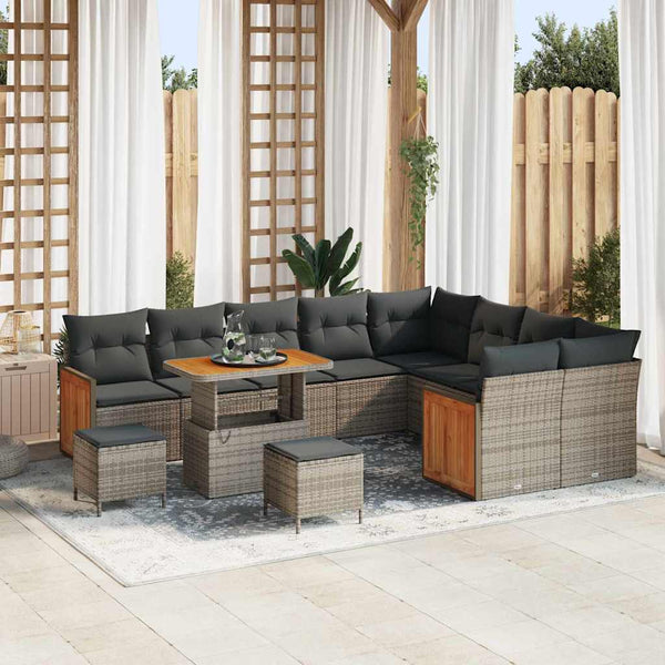 Tuin Sofa Set 12 Pcs 100 X 100 X 71 Cm Poly Rattan
