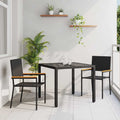Tuin Eetset 3 Pcs 90 X 90 X 75 Cm Poly Rattan