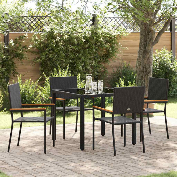 Tuin Eetset 3 Pcs 90 X 90 X 75 Cm Poly Rattan